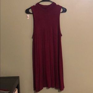 Red High Neck Dress